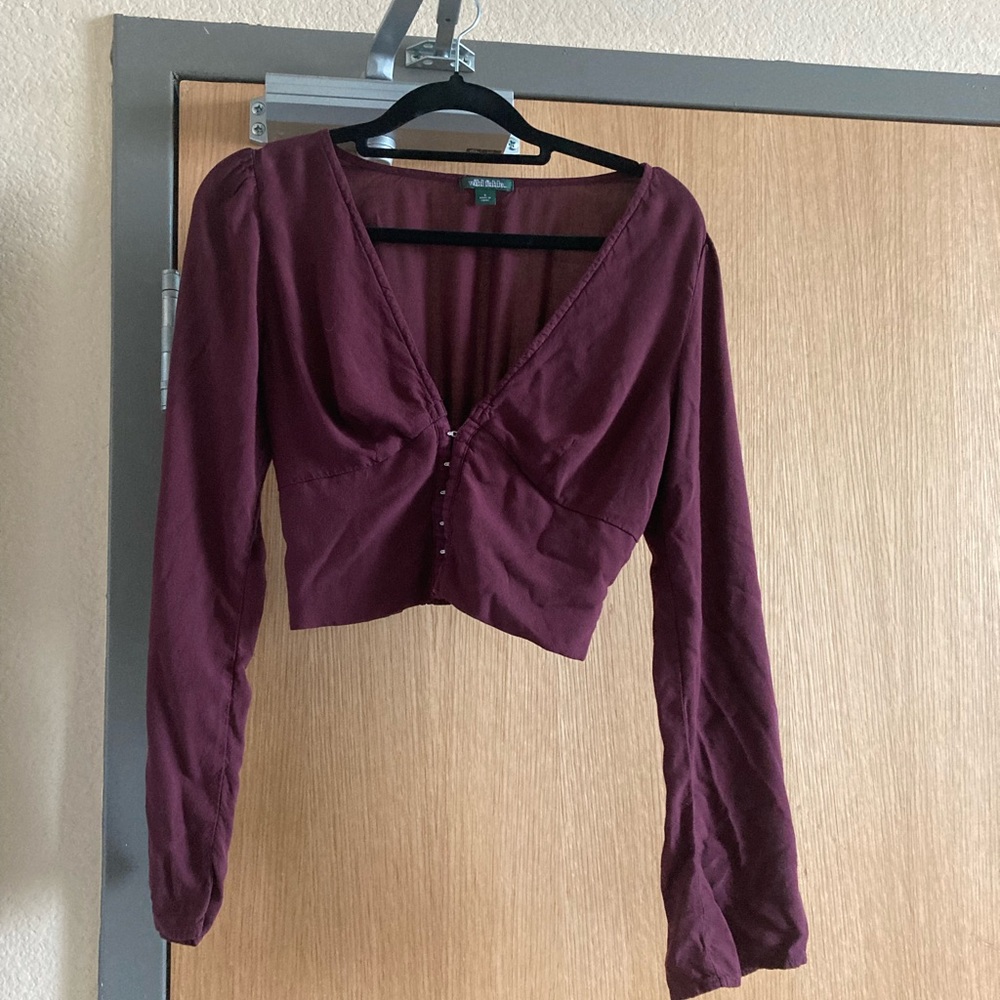 Wild fable burgundy crop top